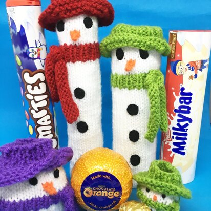 Snowman Smartie bags, chocolate orange, F.Rocher