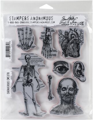 Stampers Anonymous Tim Holtz Cling Stamps 7"X8.5" - Cadaverous