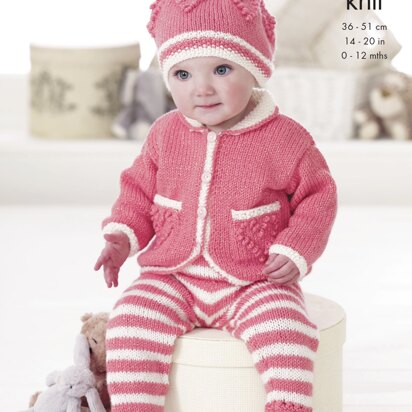 Baby Set in King Cole Cole DK - 4555 - Downloadable PDF