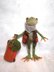 Knitting pattern for a cute frog toy, knitted plush frog, art frog doll