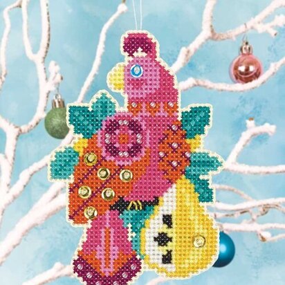 Satsuma Street Partridge and Pear Ornament Cross Stitch Kit