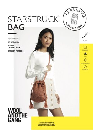 Starstruck Bag in Wool and the Gang Ra-Ra Raffia - Leaflet