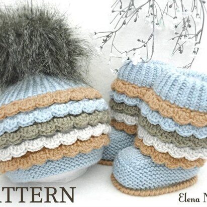 Pattern Knit Crochet Baby Boots Baby Hat