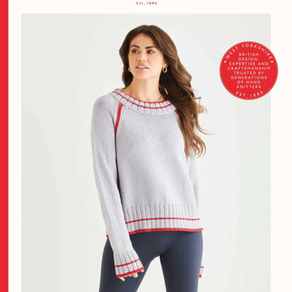 Sporting Edge Sweater in Sirdar Cashmere Merino Silk - 10554 - Downloadable PDF