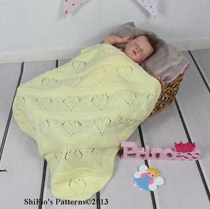 Heart Blanket Knitting Pattern #131