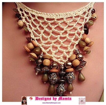 Crochet Necklace Pattern Beaded Lace Jewelry