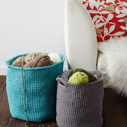 Stash Basket in Bernat Blanket