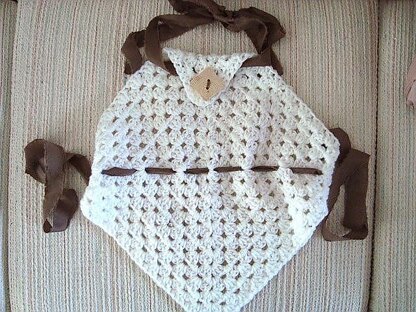 698 GRANNY SQUARE SUMMER HALTER TOP, any size