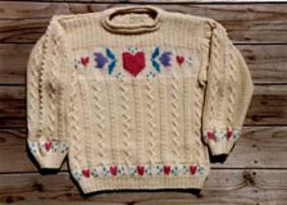 Alpine Folk Heart Sweater