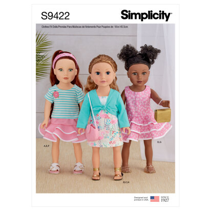 Simplicity 18" Doll Clothes S9422 - Sewing Pattern