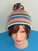 Random Stripe Bobble Beanie Hat