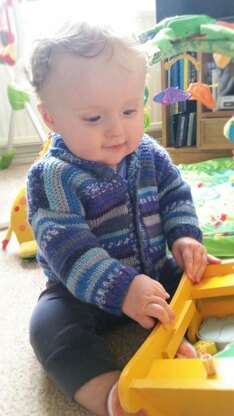 Baby Stripy Jacket and Hat