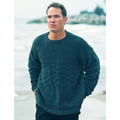 Men's Tilework Textured Pullover in Patons Decor