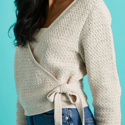 Crochet wrap sweater pattern free sale