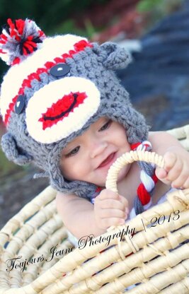 Baby Sock Monkey Hat & Sock Cocoon Pattern