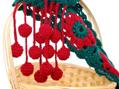 Jingle Bells Christmas Scarf PDF Crochet Pattern