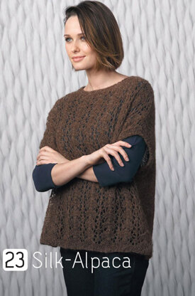 Short Sleeve Sweater in Katia Silk Alpaca