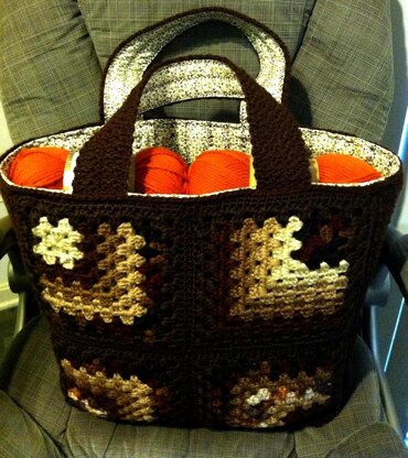 Mitered granny tote bag