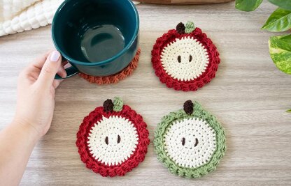 Pumpkin and Apple Coasters