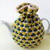 Textured Tweed 4 Cup Teapot Cosy Knitting Pattern.