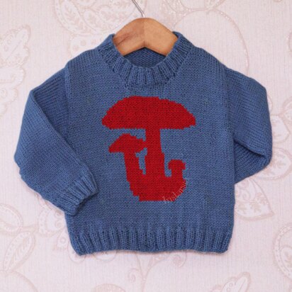 Intarsia - Mushroom Silhouette Chart - Childrens Sweater