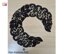 Detachable black lace crochet collar