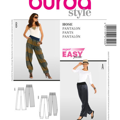 Burda Style Trousers Sewing Pattern B7400 - Paper Pattern, Size 8-34