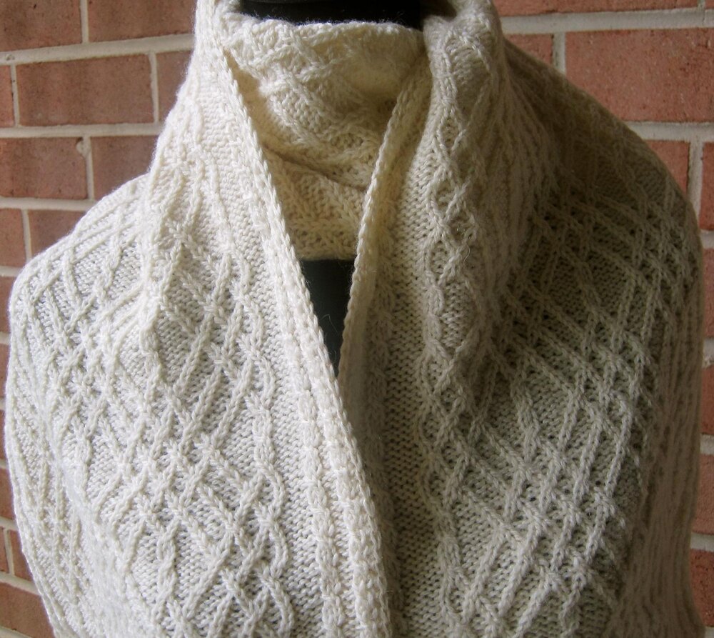 Kamloops Shawl Stole Scarf Knitting pattern by Linda Lehman | LoveCrafts