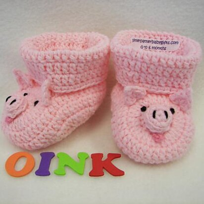 Pig Baby Booties