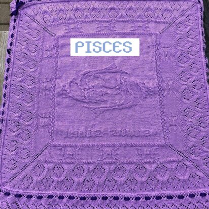 Nr. 6 Zodiac Pisces Baby blanket