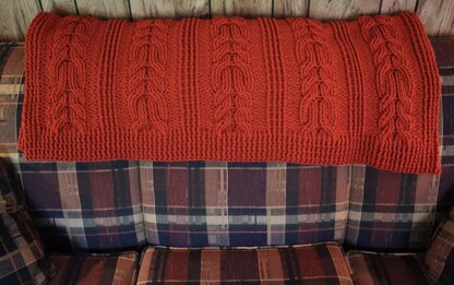 Bonnie's Autumn Cabled Throw