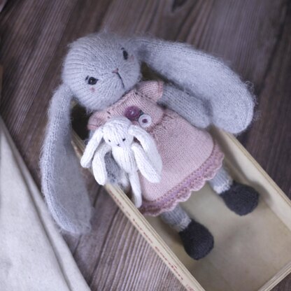 Bunny knitting pattern - My little bunny Amy