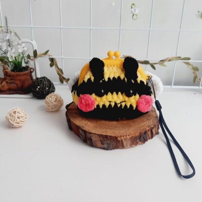 Coin Purse With Keychain Cat Hello kitty Stitch Bee