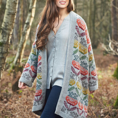 Moonflower Coat in Rowan Alpaca Soft DK (Eng) - Downloadable PDF