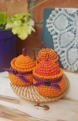 Pumpkin Lidded Pots
