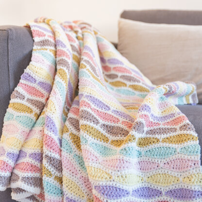 Stripy Waves Blanket in Yarn and Colors Baby Fabulous - YAC100145 - Downloadable PDF