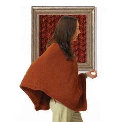 Split Collar Poncho in Lion Brand Wool-Ease Chunky - 40530-WE