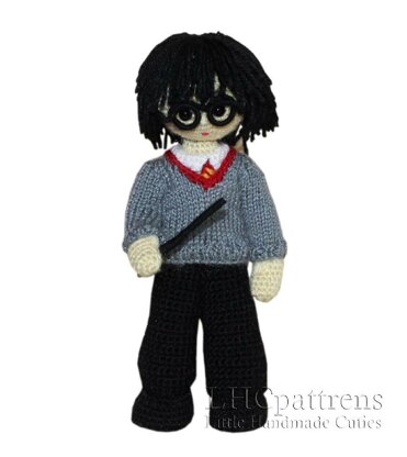Harry Potter PDF Pattern, Crochet Boy Pattern, Crochet Pattern, Crochet Doll Pattern, Crochet Wizard, Crochet and Knitting Doll Pattern