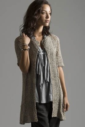 Silver Dollar Duster Vest in Tahki Yarns Ripple