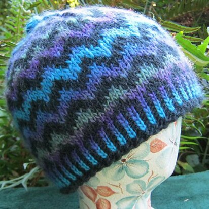 Peaks & Valleys Cap - knitting pattern
