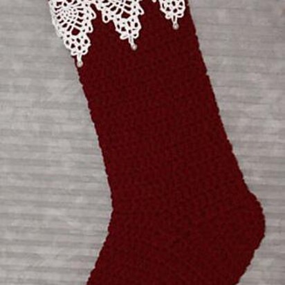 0480 Pineapple Lace Christmas Stocking 