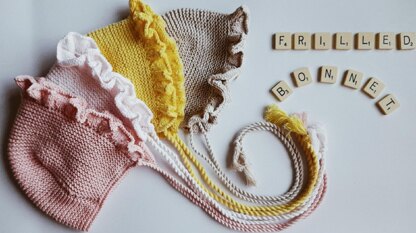 Easy Knitted Filled Baby Bonnet for Beginners