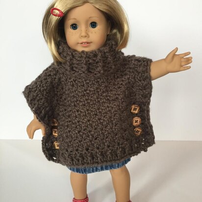 Sophia Doll Poncho with Cowl