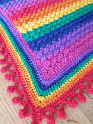 Bright and Bold Rainbow Blanket