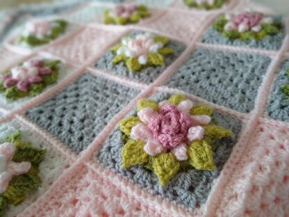 Blush Blossom Baby Blanket