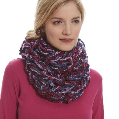 Seed Stitch Arm Knit Cowl in Patons Delish and Bohemian