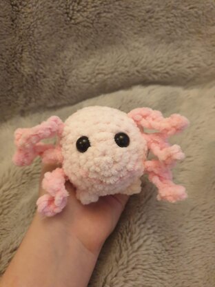 Crochet fluffy axolotl