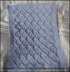 Cabled check blanket to fit car seat, pram or pushchair