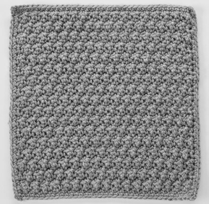 Raised Crochet Treble Square for Checkerboard Textures Throw in Red Heart Soft Heathers - LW4132-5