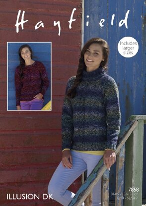 Sweaters in Hayfield Illusion DK - 7858- Downloadable PDF